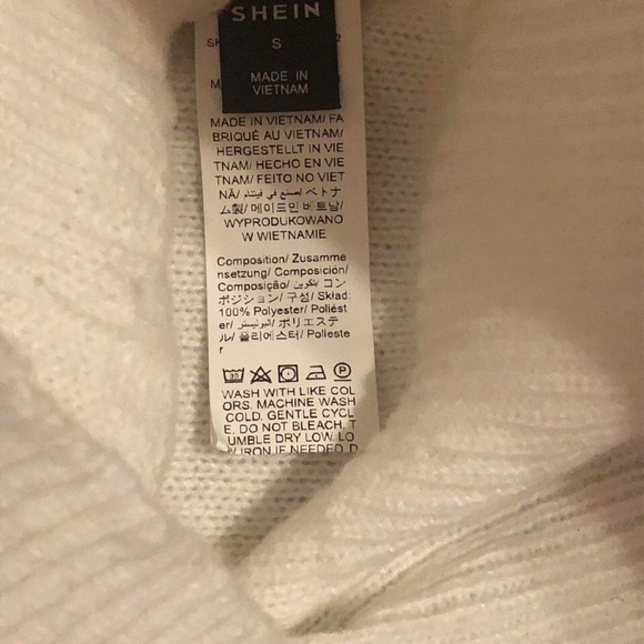 SHEIN Cream Knit Sleeveless Sweater with Red Text (Miss Adore) - Picture 2 of 3